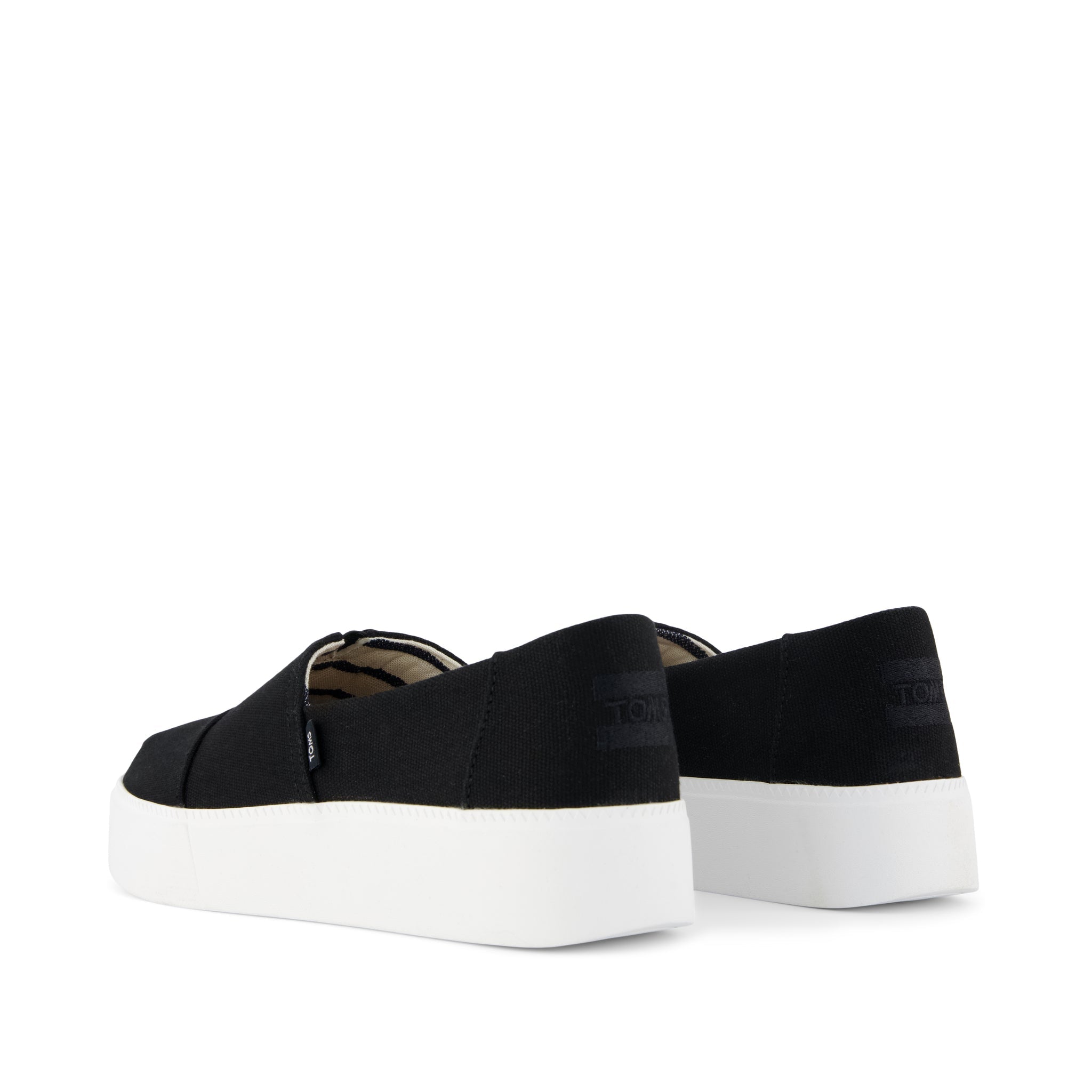 Asher Platform Slip On Sneaker Black Canvas