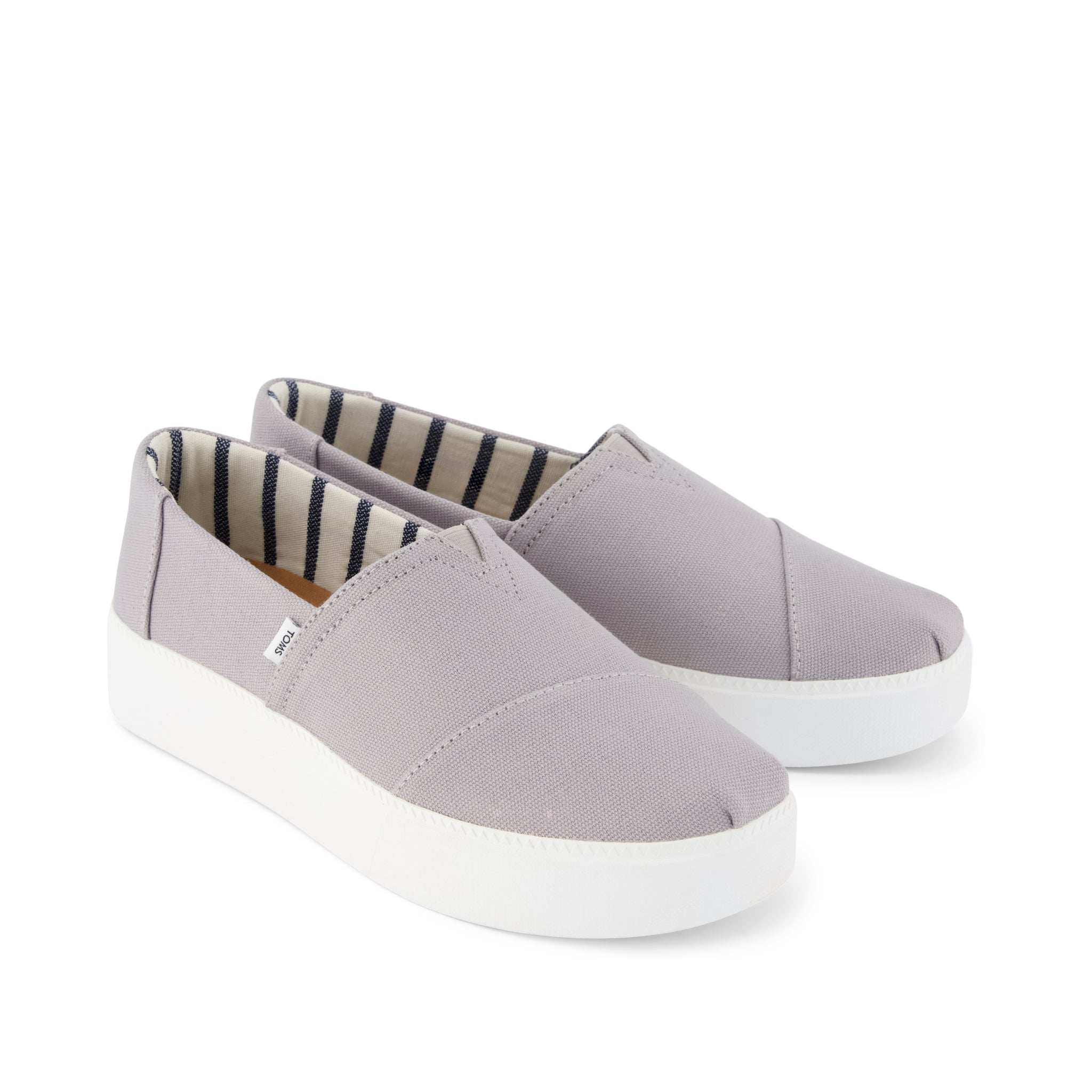 Asher Platform Slip On Sneaker Grey Canvas