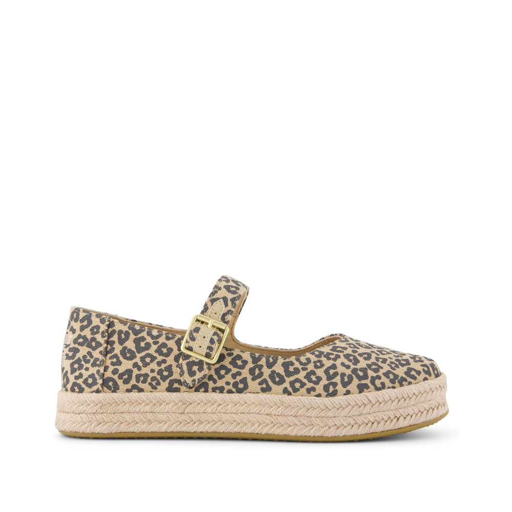 Carolina Mary Jane Espadrille Natural Leopard Print