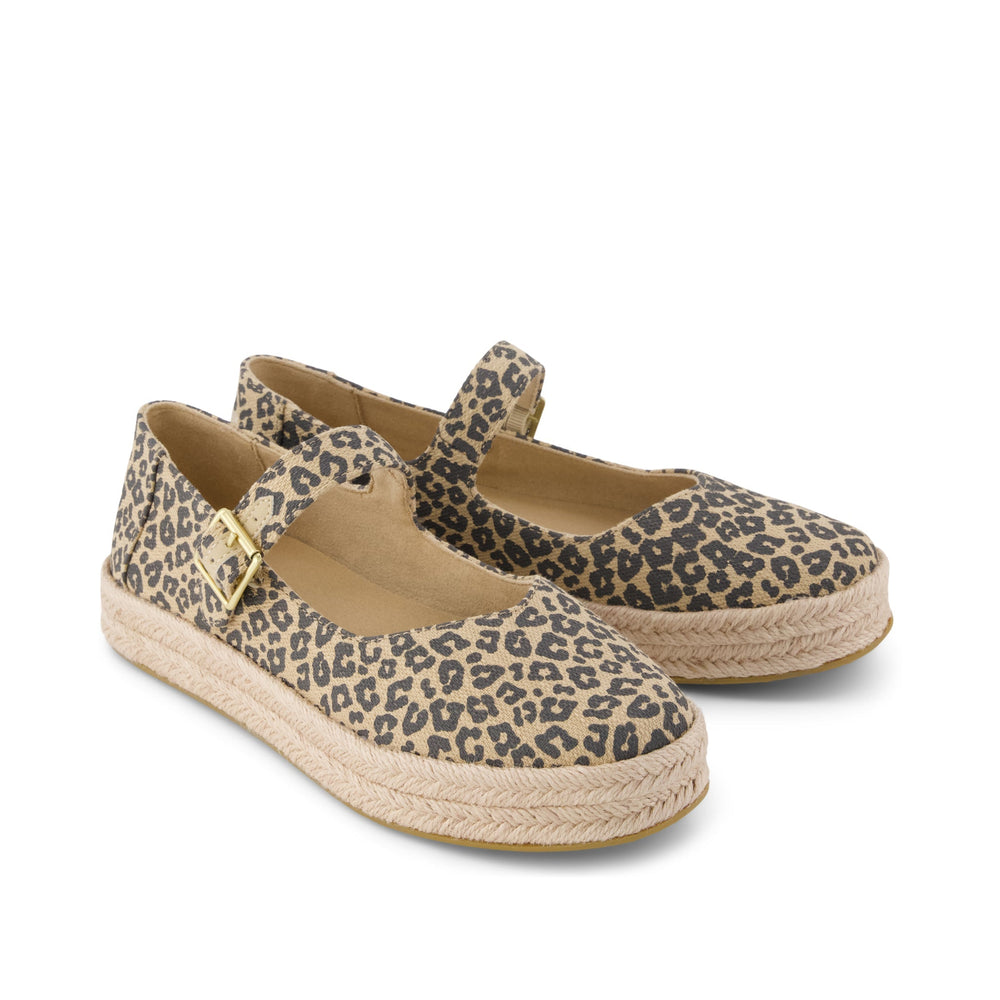 Carolina Mary Jane Espadrille Natural Leopard Print