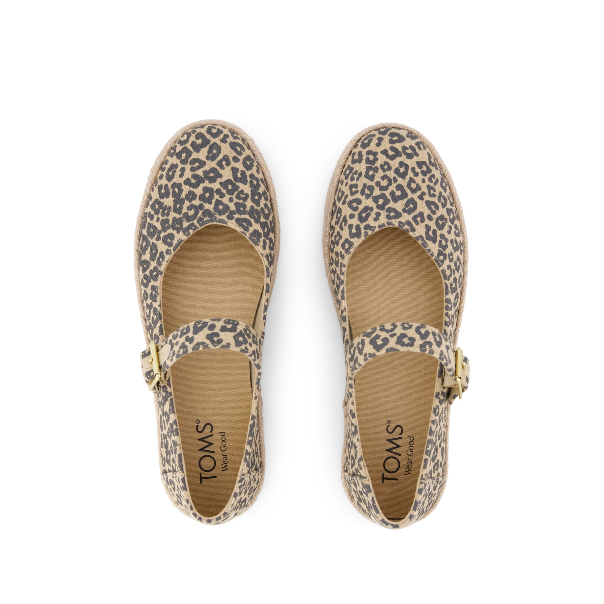 Carolina Mary Jane Espadrille Natural Leopard Print