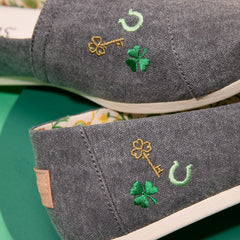 Alpargata Classic St Patrick's Day Embroidered Print