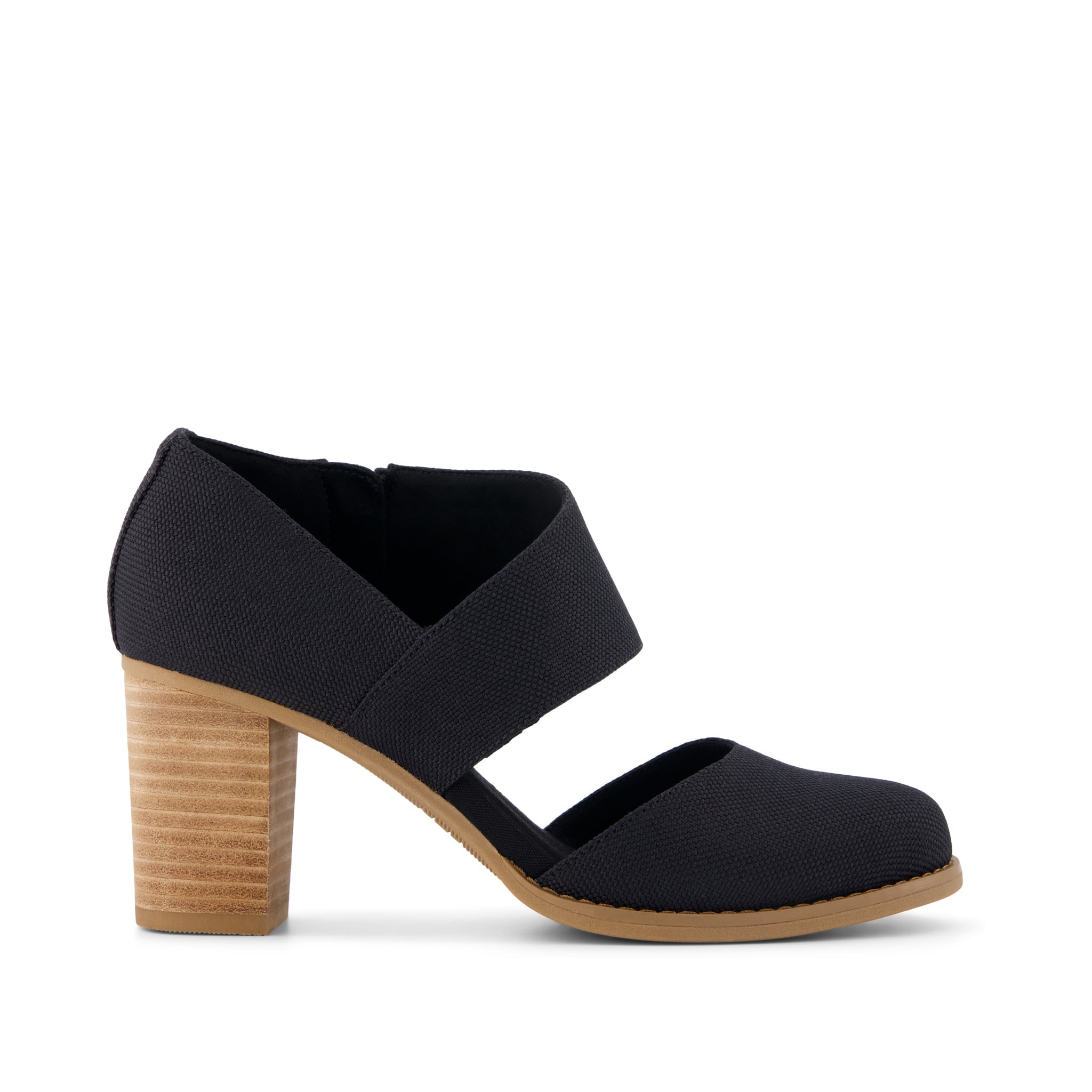 Milan Nova Heel Black Canvas