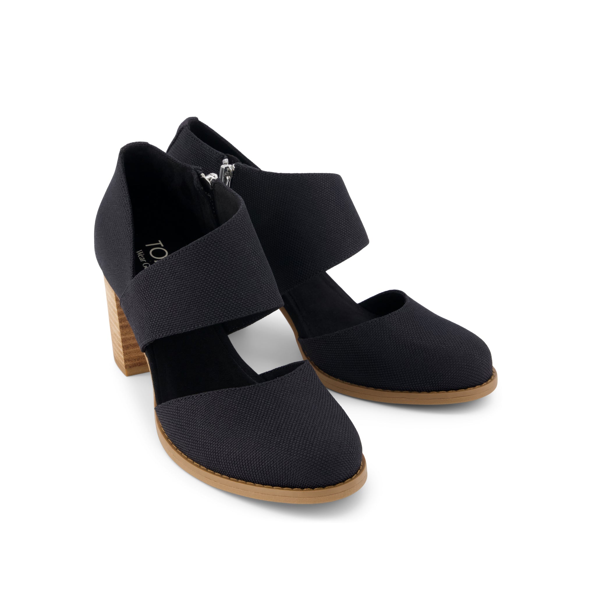 Milan Nova Heel Black Canvas