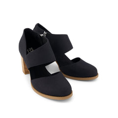 Milan Nova Heel Black Canvas