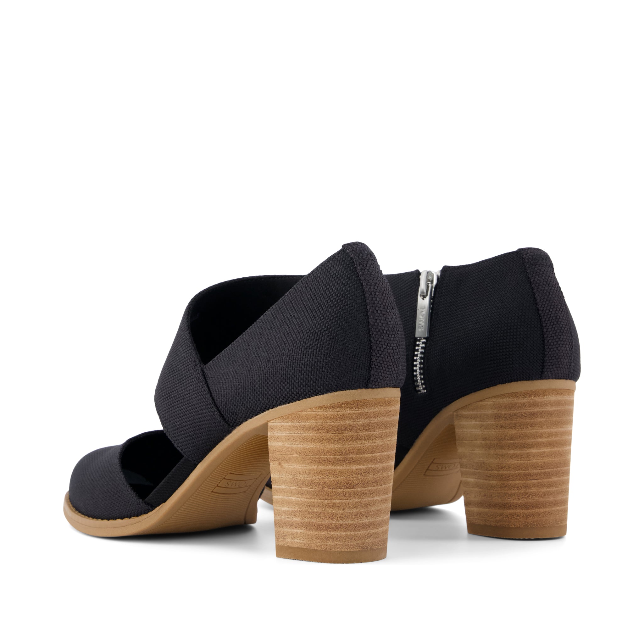 Milan Nova Heel Black Canvas