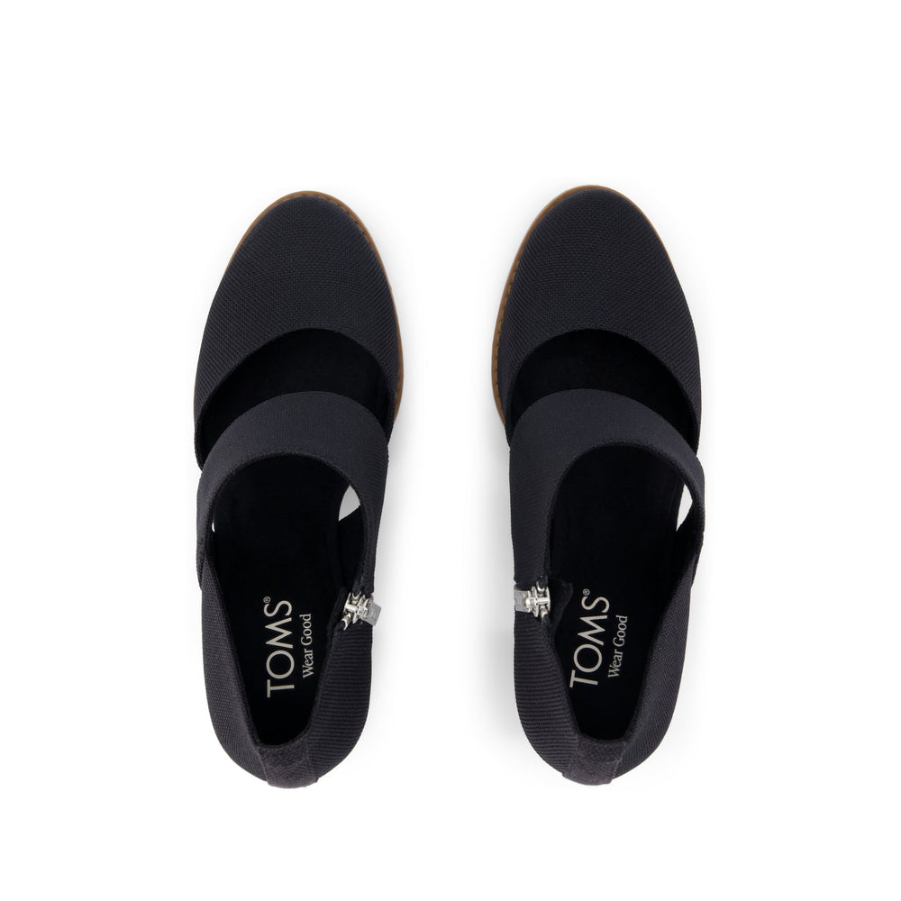 Milan Nova Heel Black Canvas