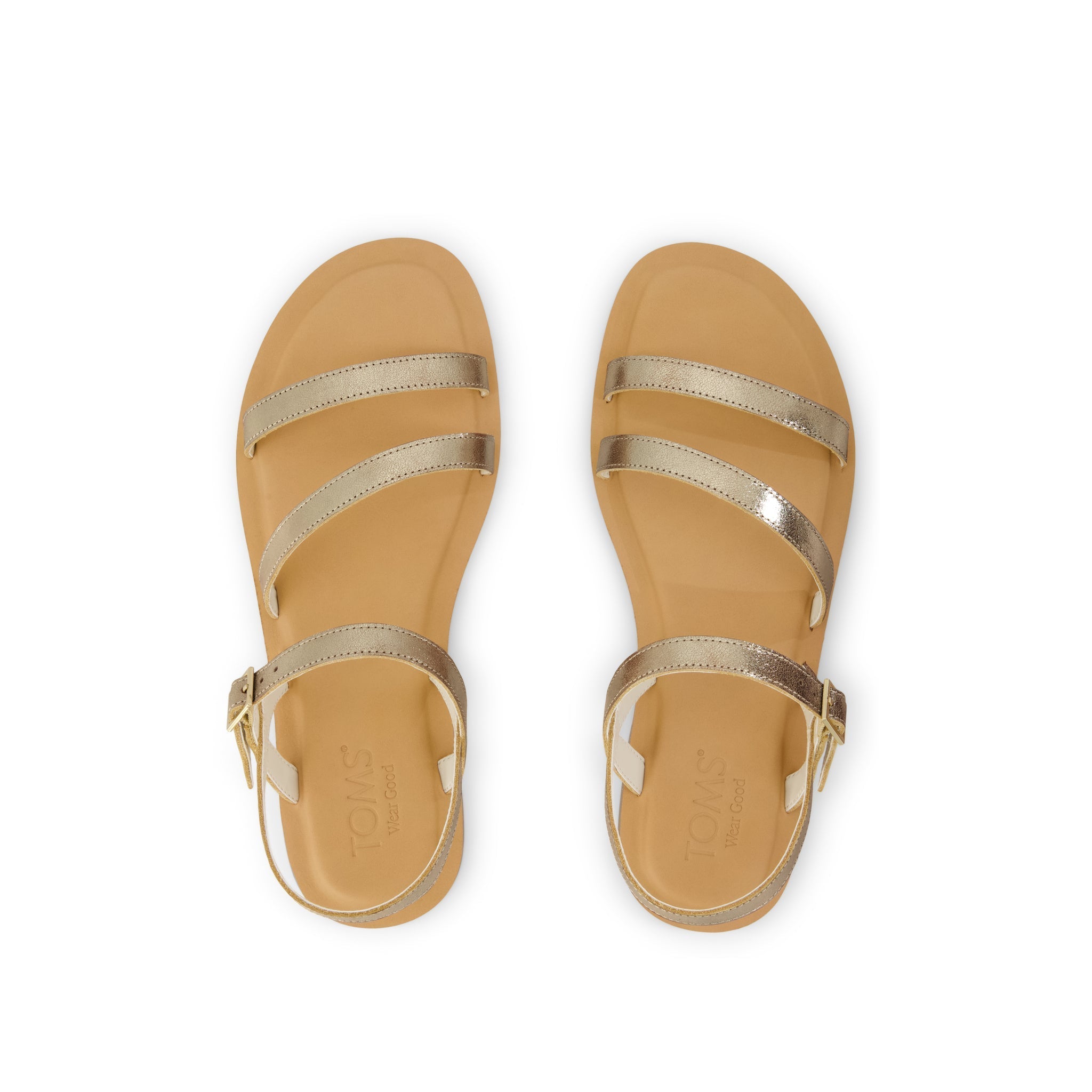 Kira Strappy Sandal Gold Leather