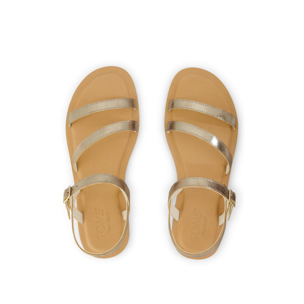 Kira Strappy Sandal Gold Leather
