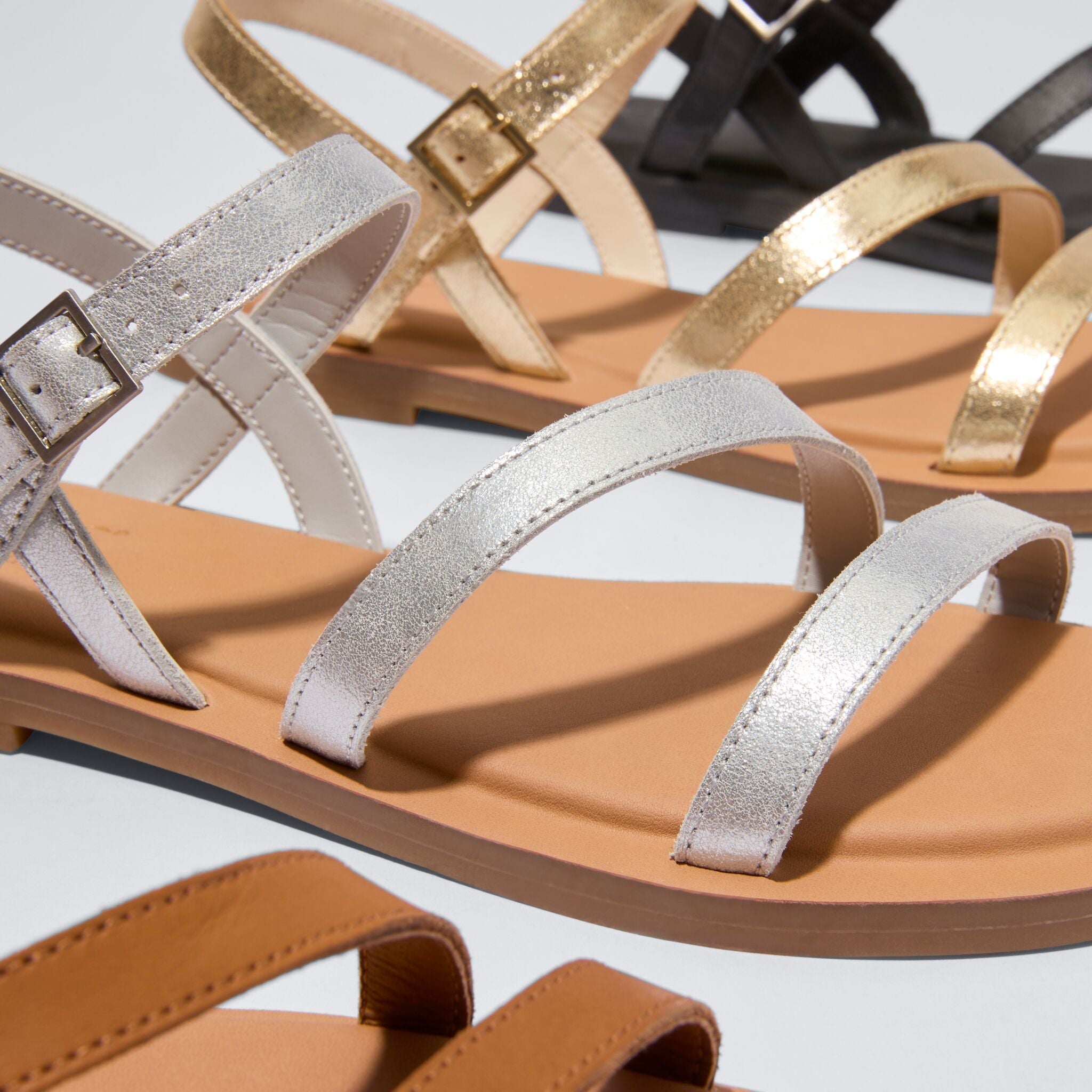 Kira Strappy Sandal Silver Leather