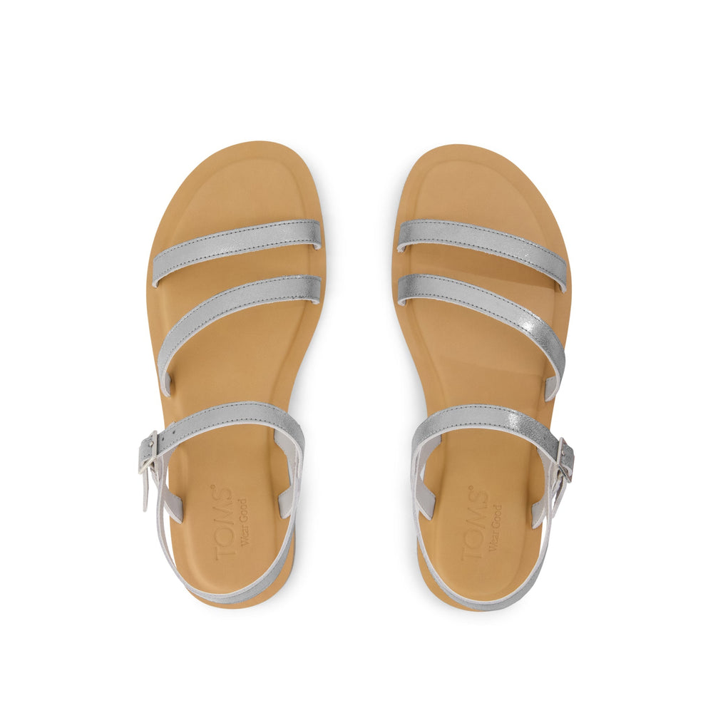 Kira Strappy Sandal Silver Leather
