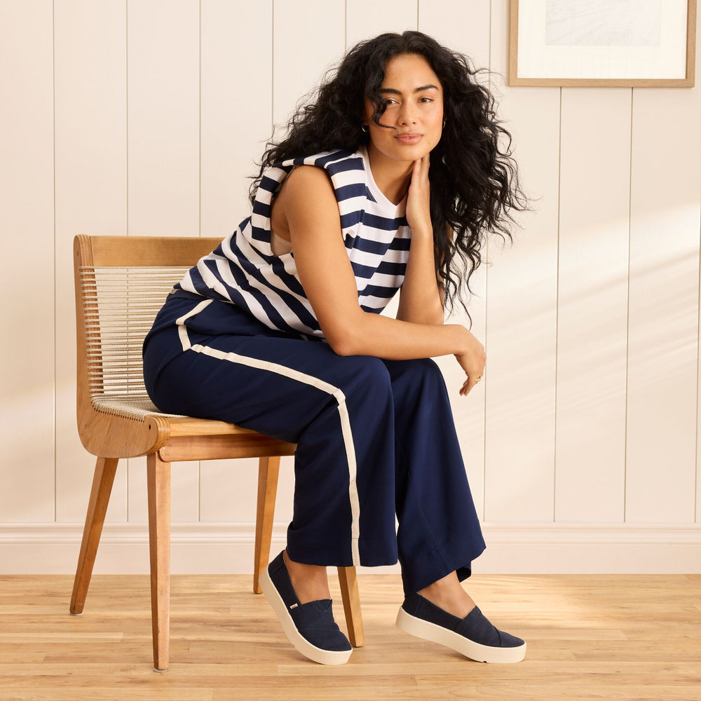 Verona Slip On Sneaker Navy Heritage Canvas