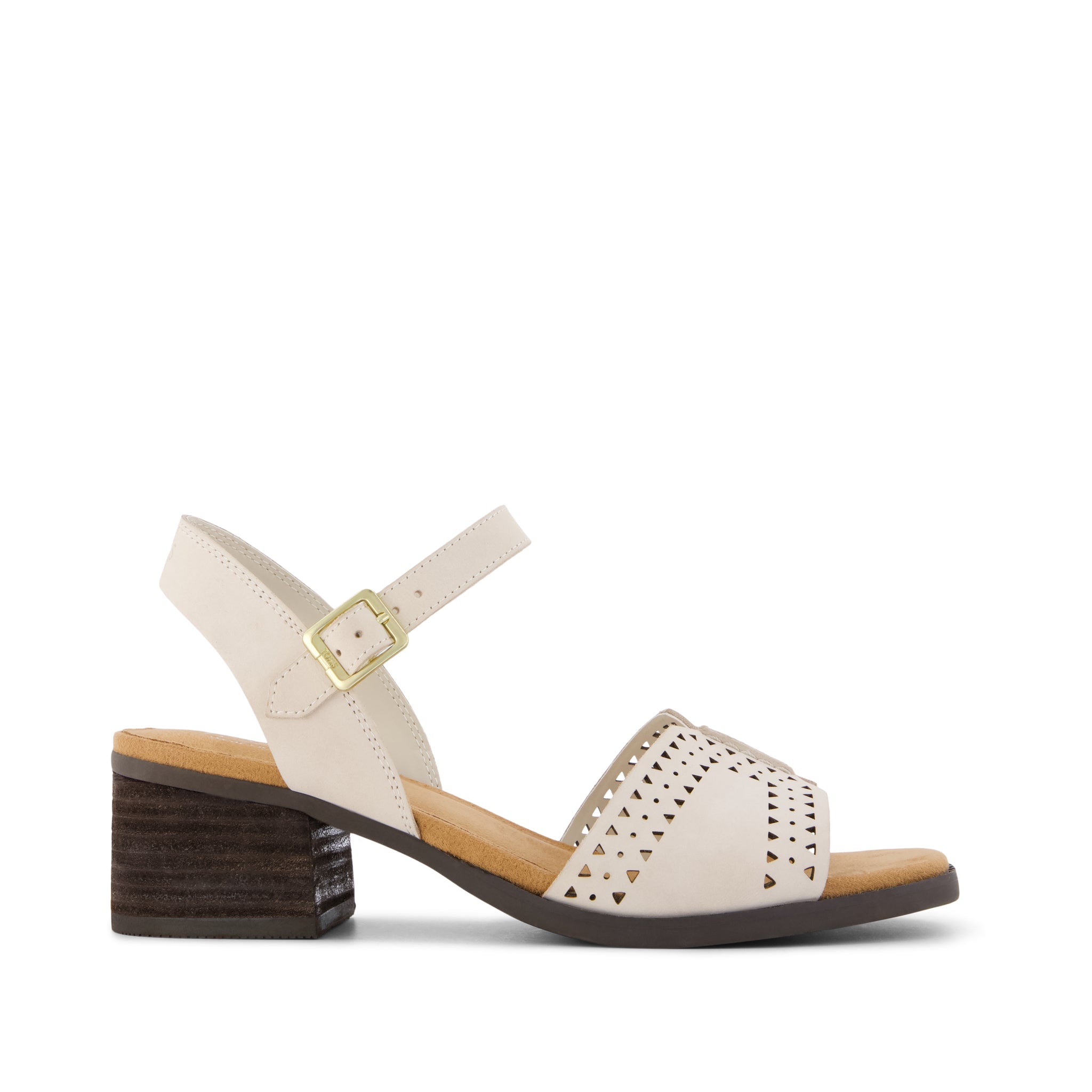 Eloise Sandal Light Sand Perforated Leather