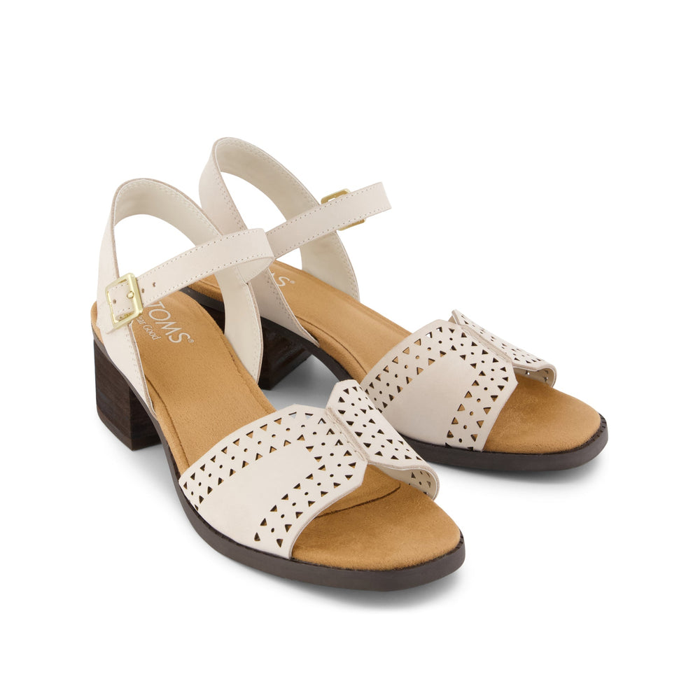 Eloise Sandal Light Sand Perforated Leather
