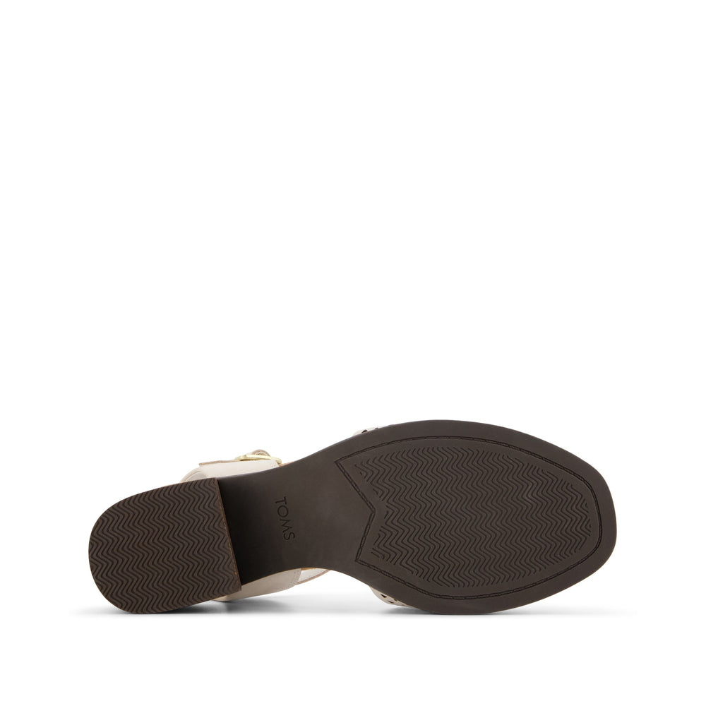 Eloise Sandal Light Sand Perforated Leather