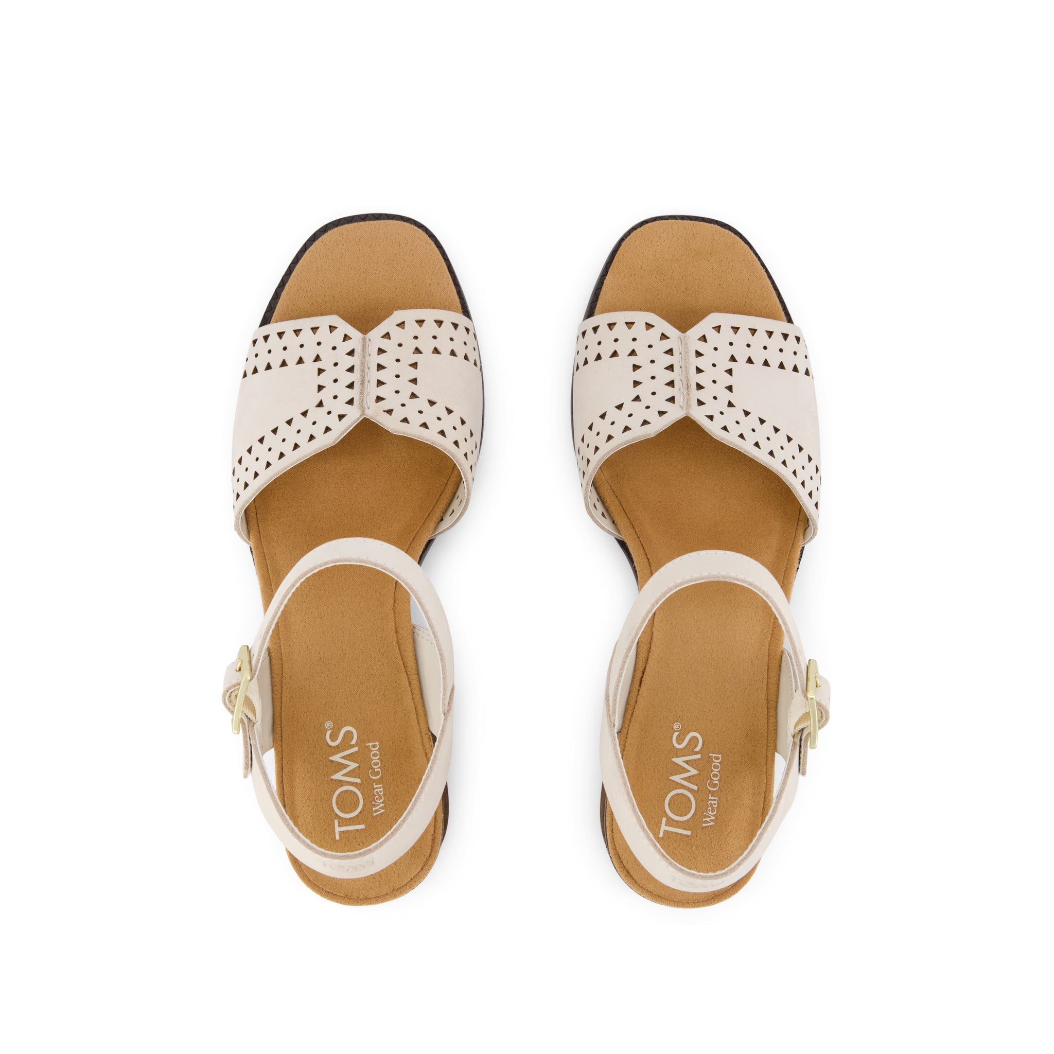 Eloise Sandal Light Sand Perforated Leather