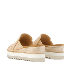Diana Mule Wedge Sandal Natural Metallic Raffia
