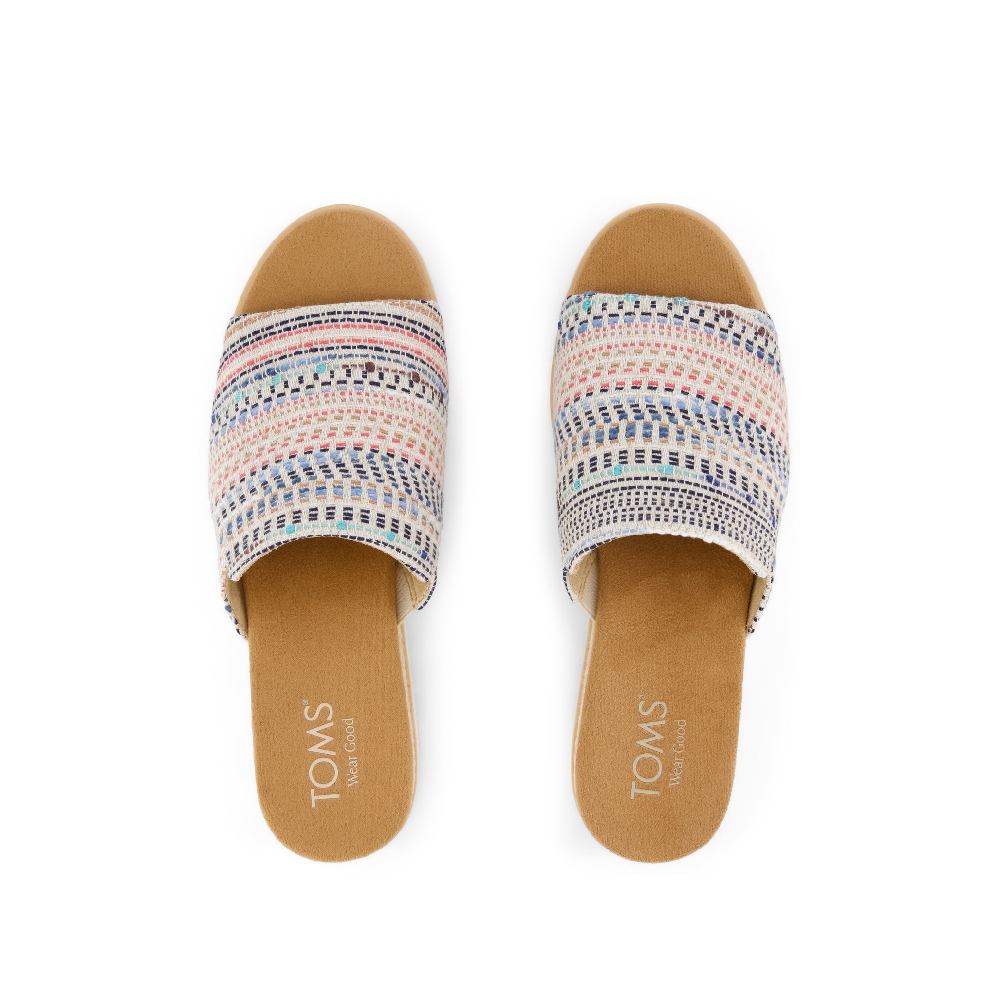Diana Mule Wedge Sandal Global Stripes