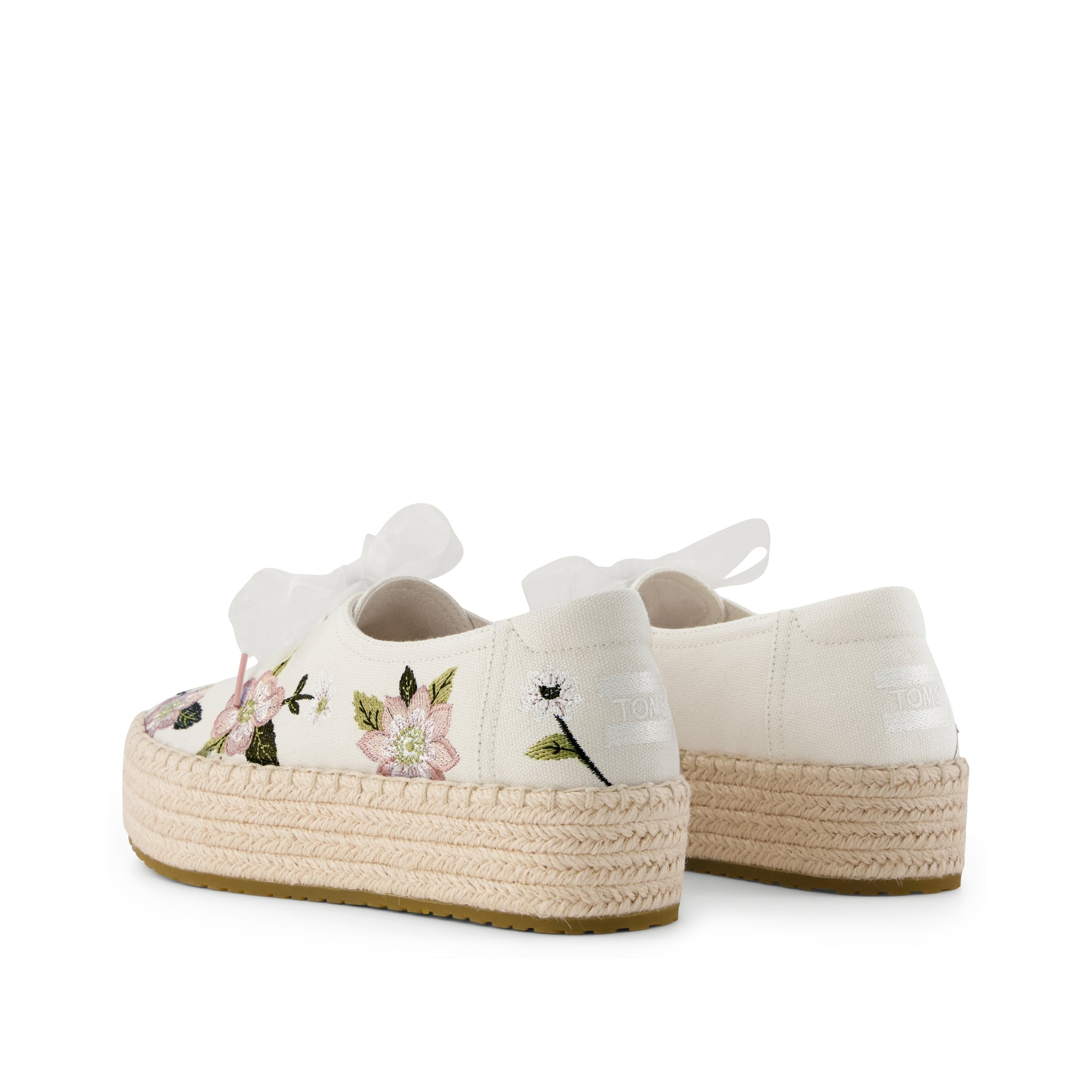 Valencia Lace-Up Platform Espadrille Natural Embroidered Floral