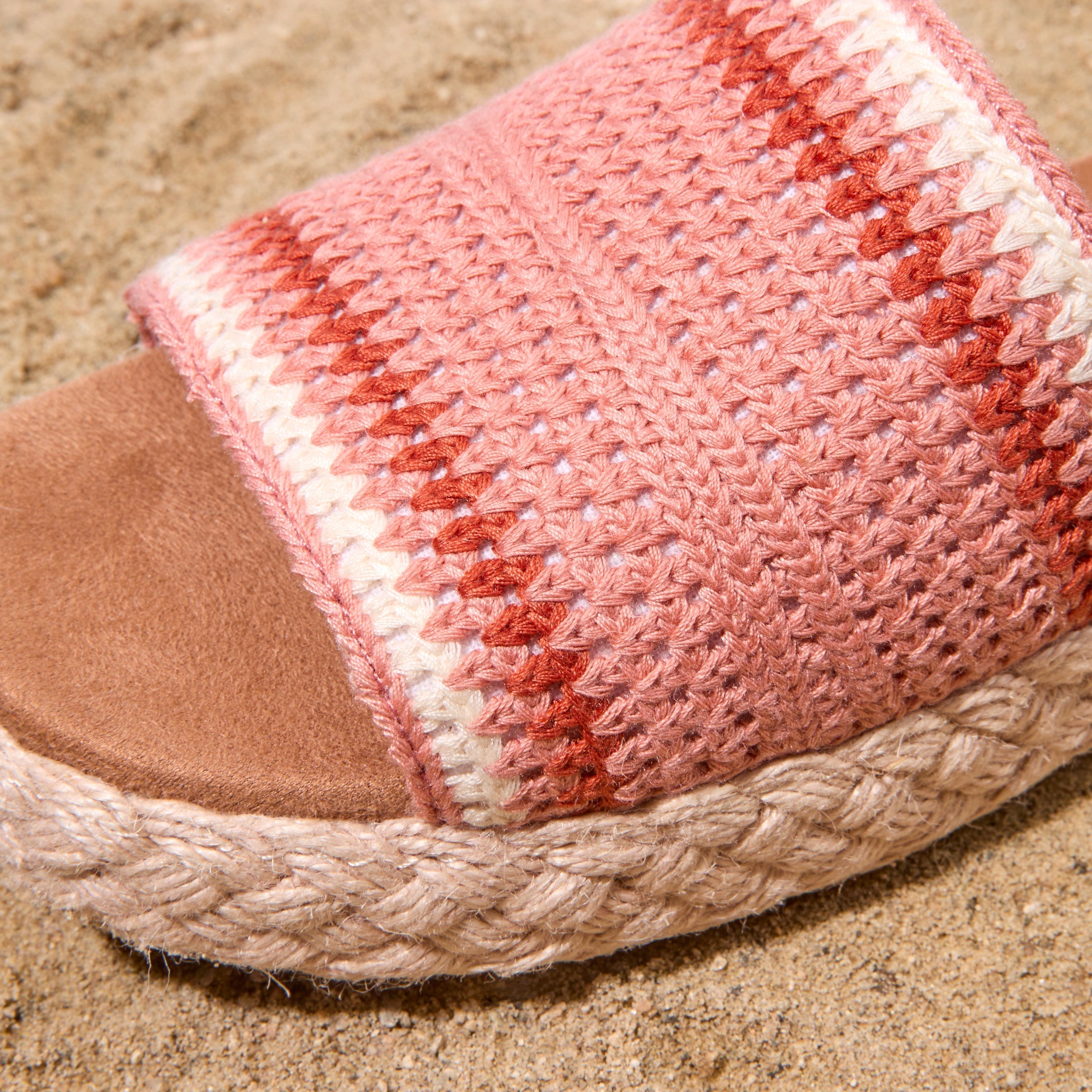 Abby Flatform Espadrille Sandal Bloom Crochet