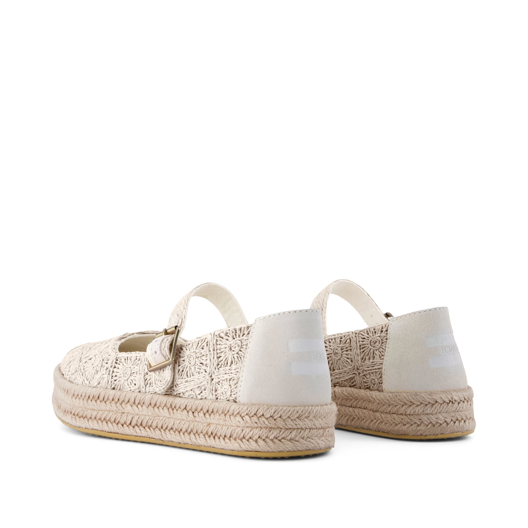 Carolina Mary Jane Espadrille Undyed Floral Raffia