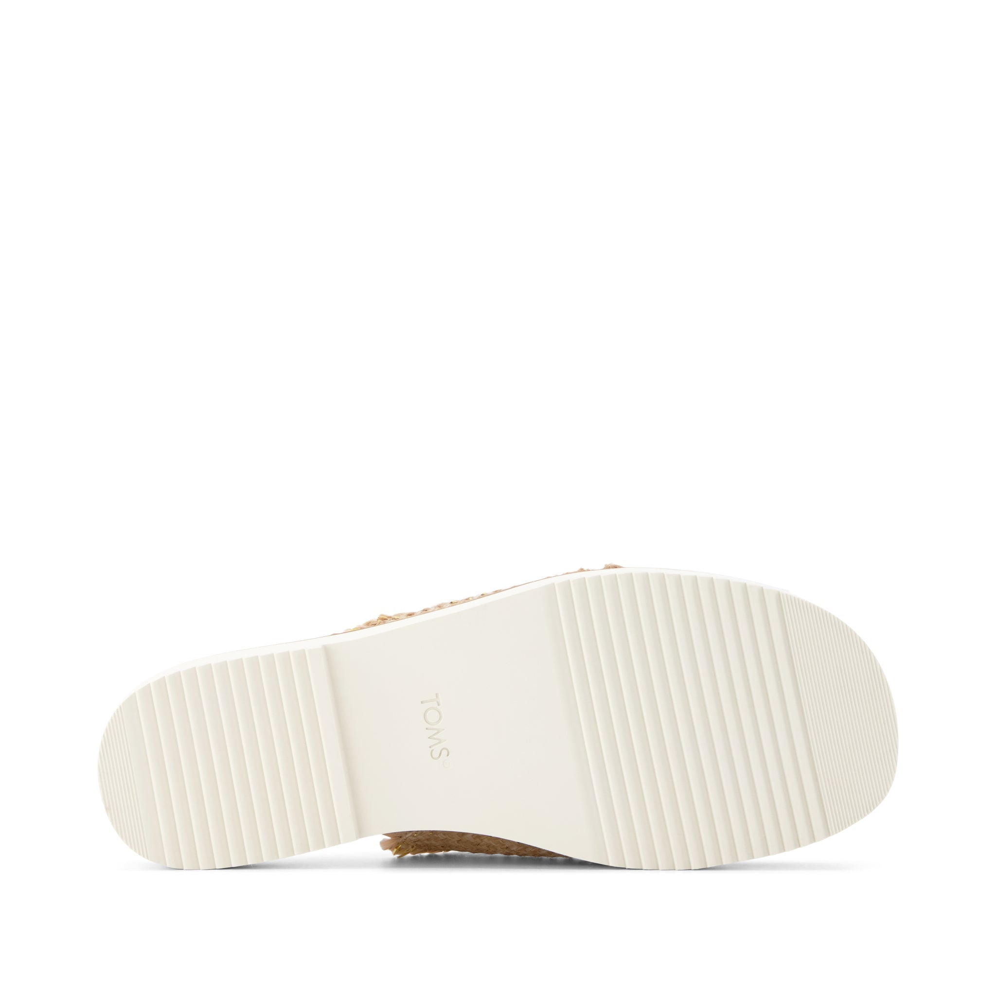Mae Crossover Slide Sandal Natural Metallic Rafia