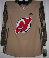 Military Camo Khaki New Jersey Devils 258J Adidas NHL Pro Jersey