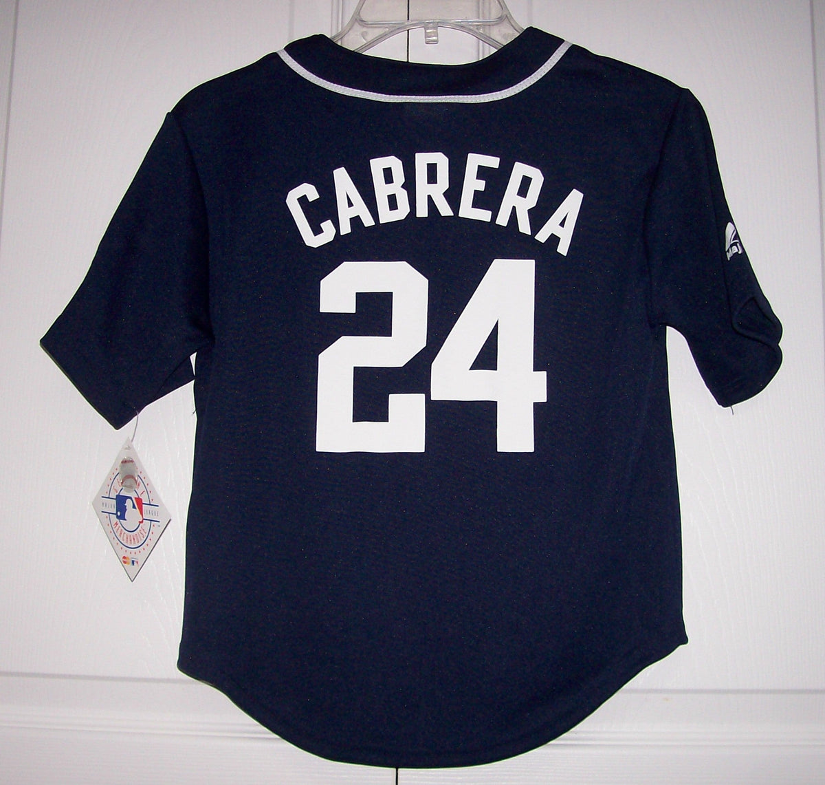 CABRERA Detroit Tigers BOYS Majestic MLB Baseball jersey 3rd Navy