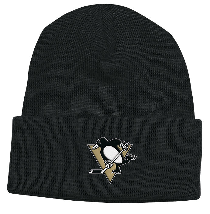 Pittsburgh Penguins Black Reebok NHL Watchman Cuffed Knit Hat