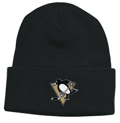 Pittsburgh Penguins Black Reebok NHL Watchman Cuffed Knit Hat