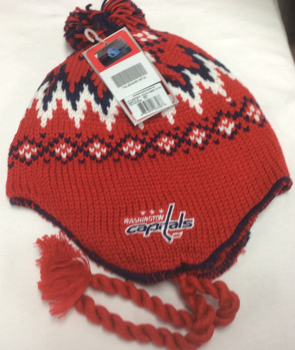 Washington Capitals Red Reebok NHL Tassle Knit Hat