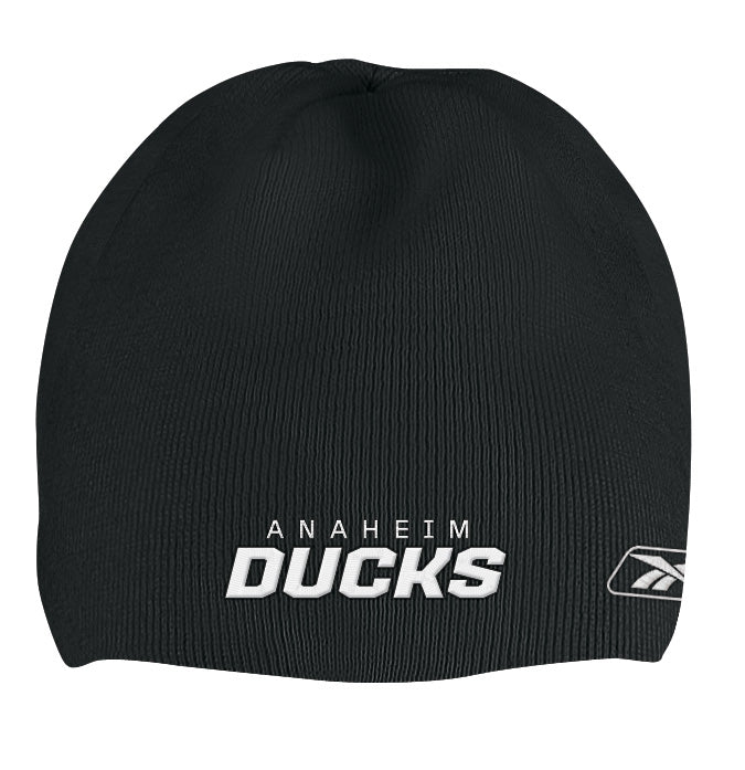 Anaheim Ducks White/Black Reebok NHL Reversible 560 Knit Hat
