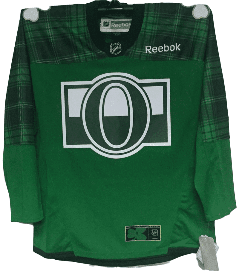 GREEN Ottawa Senators Reebok Premier St. Patricks Day Jersey
