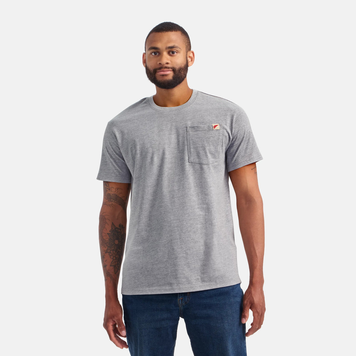 Short Sleeve Pocket T-Shirt in Heather Gray 98469 | Red Wing Shoes Men|Apparel