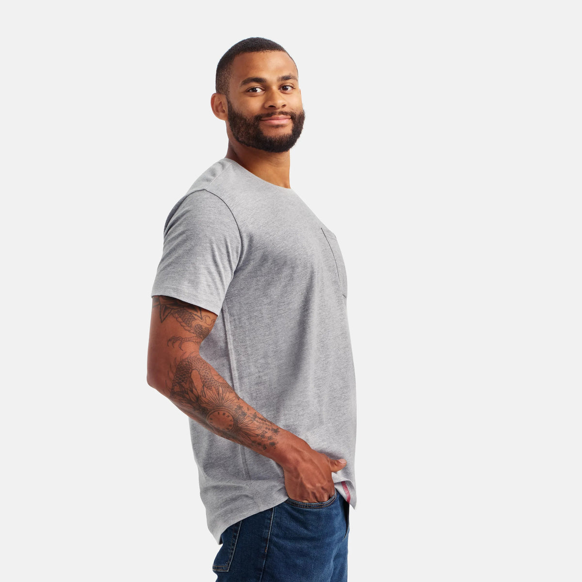 Short Sleeve Pocket T-Shirt in Heather Gray 98469 | Red Wing Shoes Men|Apparel