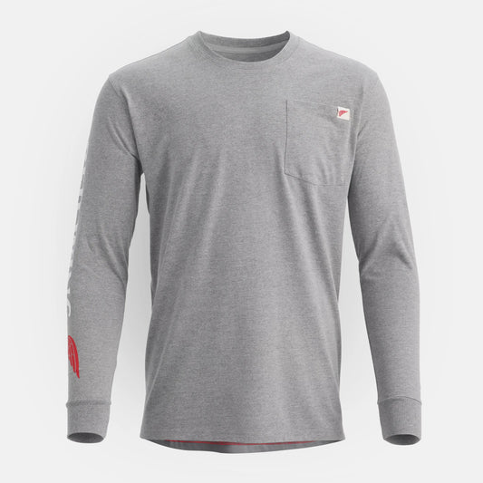 Long Sleeve Classic Pocket Tee in Heather Gray 98475 | Red Wing | Red Wing Shoes Men|Apparel