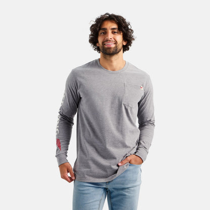Long Sleeve Classic Pocket Tee in Heather Gray 98475 | Red Wing | Red Wing Shoes Men|Apparel