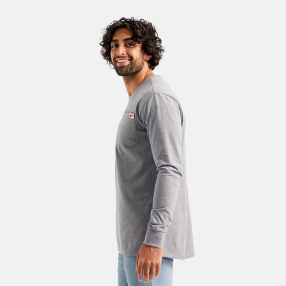 Long Sleeve Classic Pocket Tee in Heather Gray 98475 | Red Wing | Red Wing Shoes Men|Apparel
