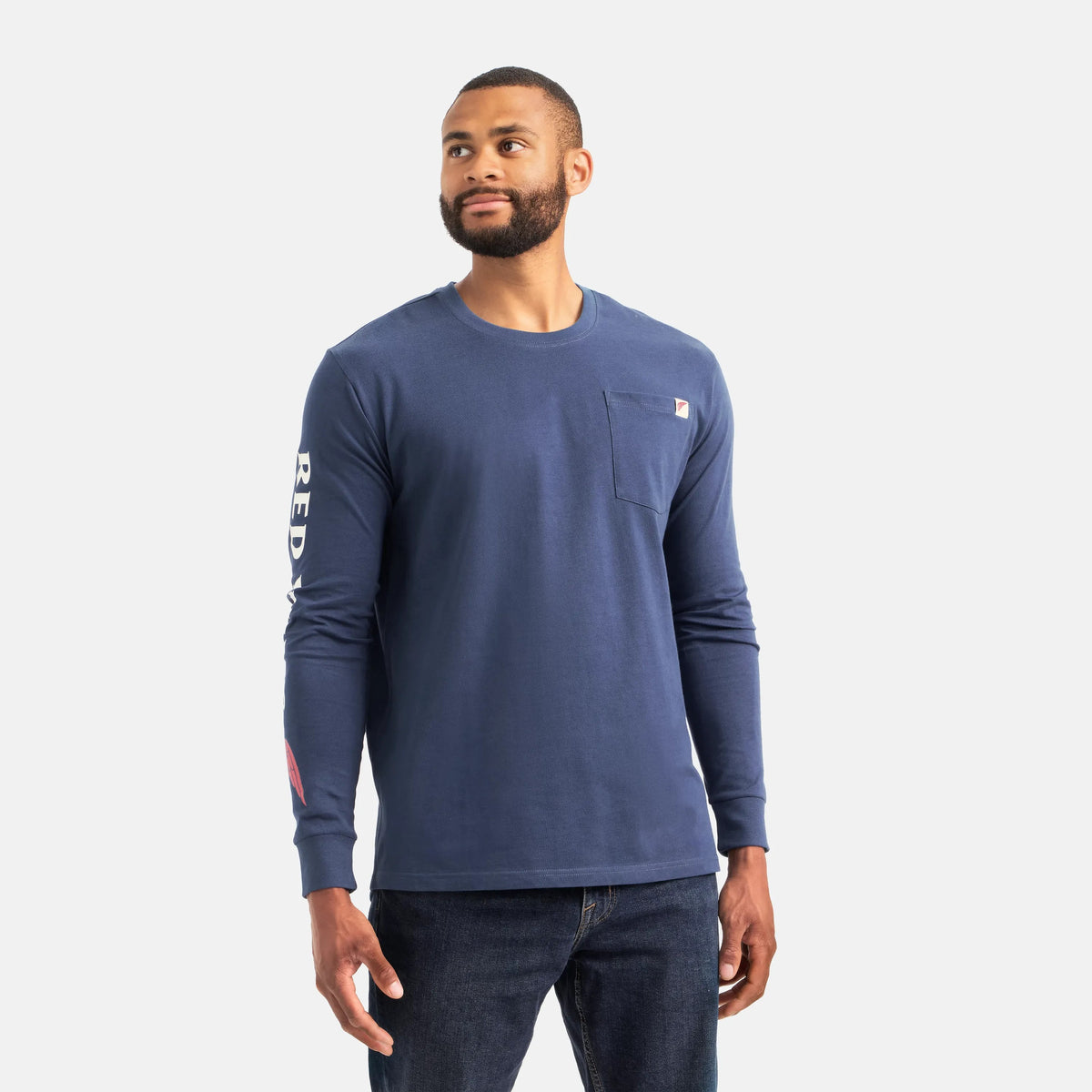 Long Sleeve Classic Pocket Tee in Navy 98476 | Red Wing Shoes Men|Apparel