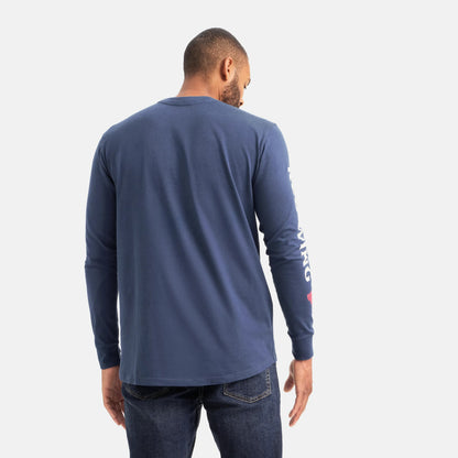 Long Sleeve Classic Pocket Tee in Navy 98476 | Red Wing Shoes Men|Apparel