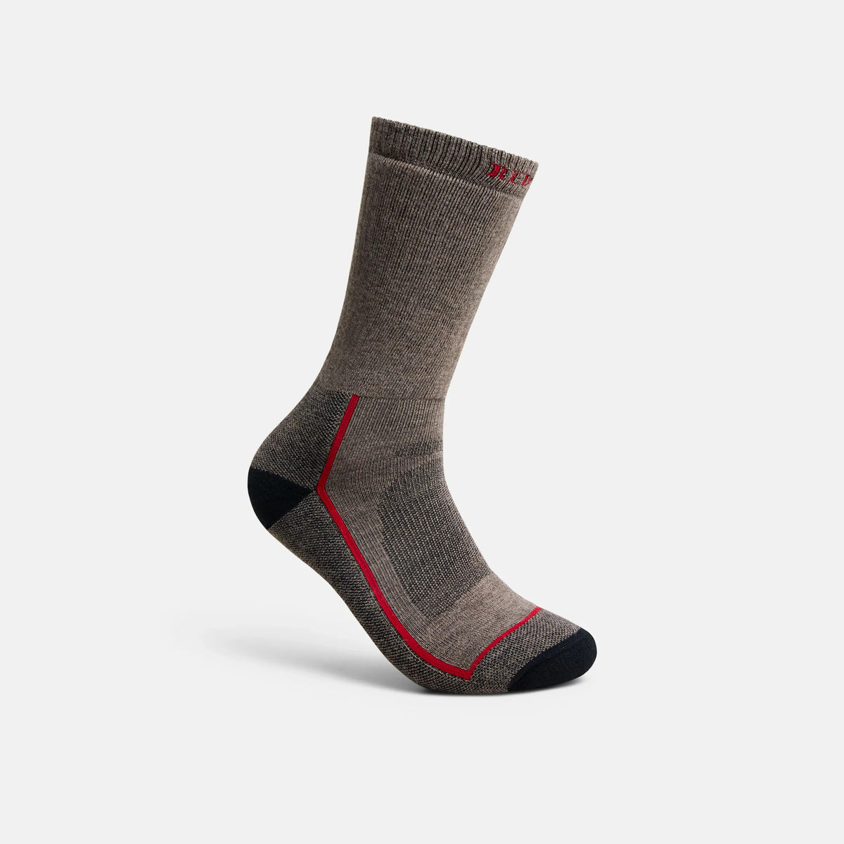 Unisex Steel-Toe Merino Wool Blend Crew Sock in Brown 97395 | Red Wing Shoes Apparel
