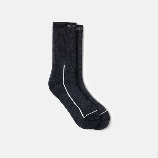 Unisex Steel-Toe Merino Wool Blend Crew Sock in Black 97394 | Red Wing Shoes Apparel
