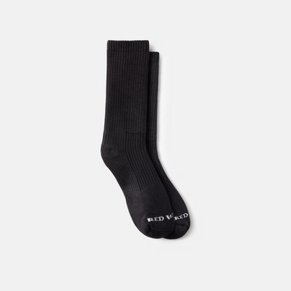 Unisex Cotton Blend Crew Sock in Black 97266 | Red Wing Shoes Apparel