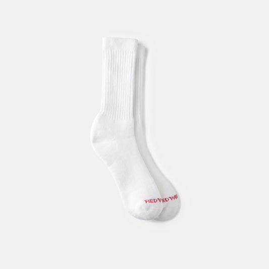 Unisex Acrylic Blend Crew Sock in White 97315 | Red Wing Shoes Apparel