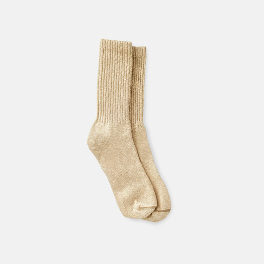 Unisex Cotton Blend Ragg Crew Boot Socks in Over Dyed Cream/Coffee Cotton Blend 97658 | Red Wing Heritage | Red Wing Shoes Apparel