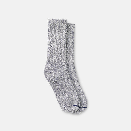 Unisex Cotton Blend Ragg Crew Socks in Navy/White Cotton Blend 97645 | Red Wing Heritage | Red Wing Shoes Apparel