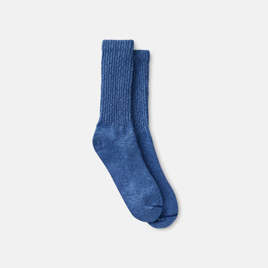Unisex Cotton Blend Ragg Crew Boot Socks in Over Dyed Navy/Blue Cotton Blend 97650 | Red Wing Heritage | Red Wing Shoes Apparel
