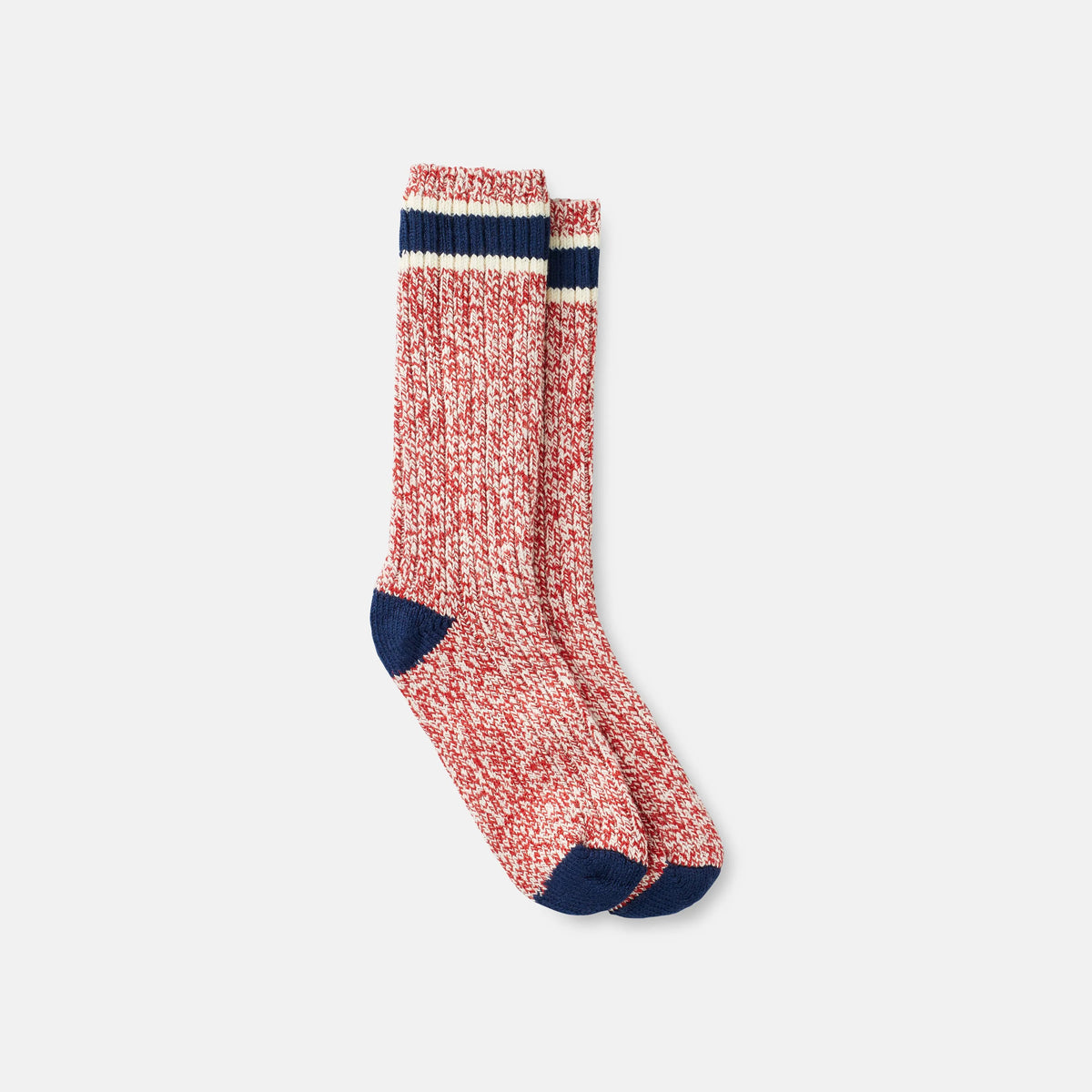 Unisex Wool Blend Ragg Crew Socks in Slate/Navy Wool Blend 97649 | Red Wing Heritage | Red Wing Shoes Apparel