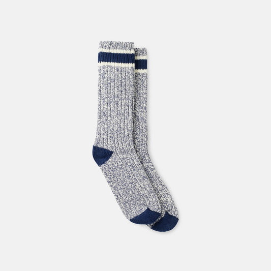 Unisex Wool Blend Ragg Crew Socks in Slate/Navy Wool Blend 97648 | Red Wing Heritage | Red Wing Shoes Apparel