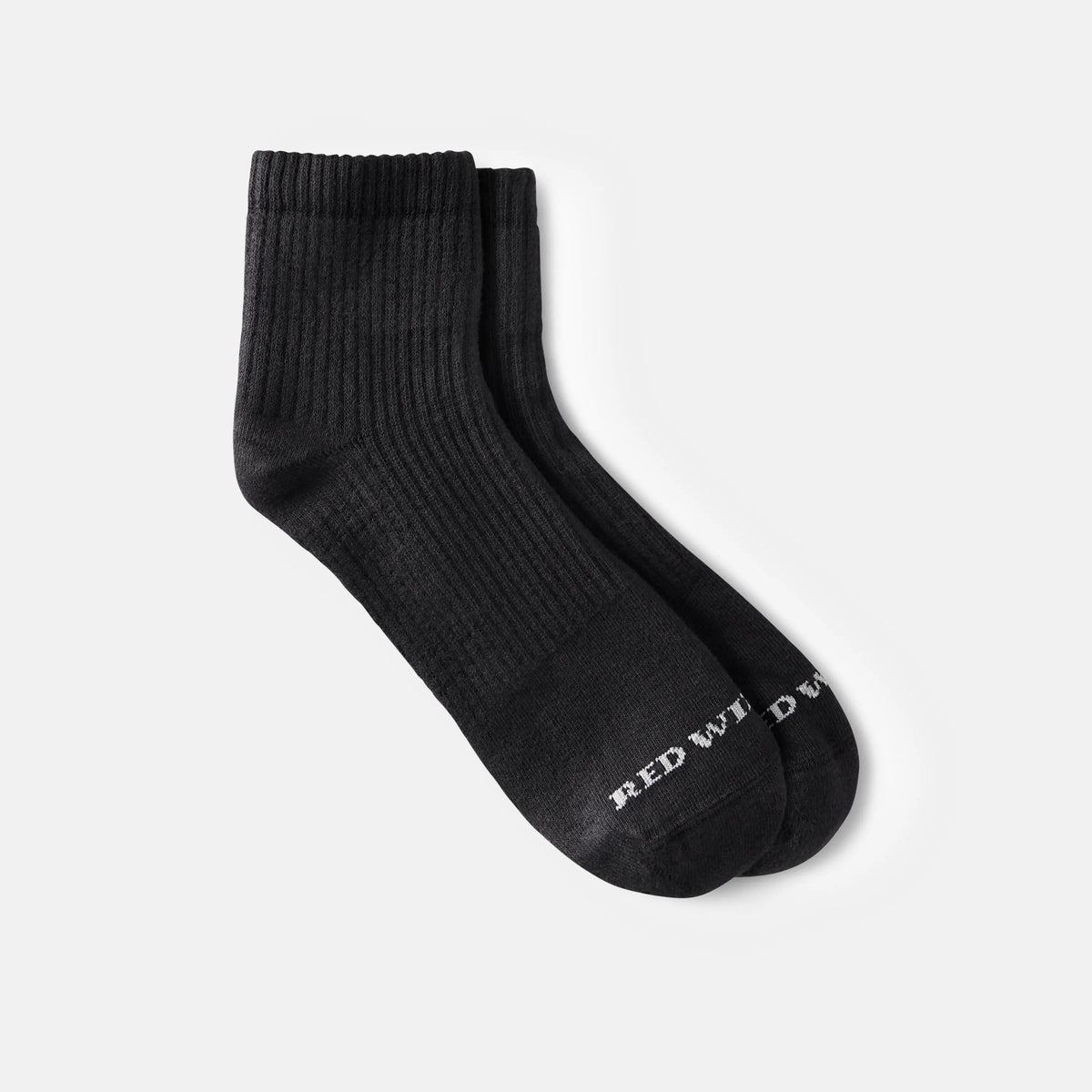Unisex Cotton Blend Quarter Crew Sock in Black 97264 | Red Wing Shoes Apparel